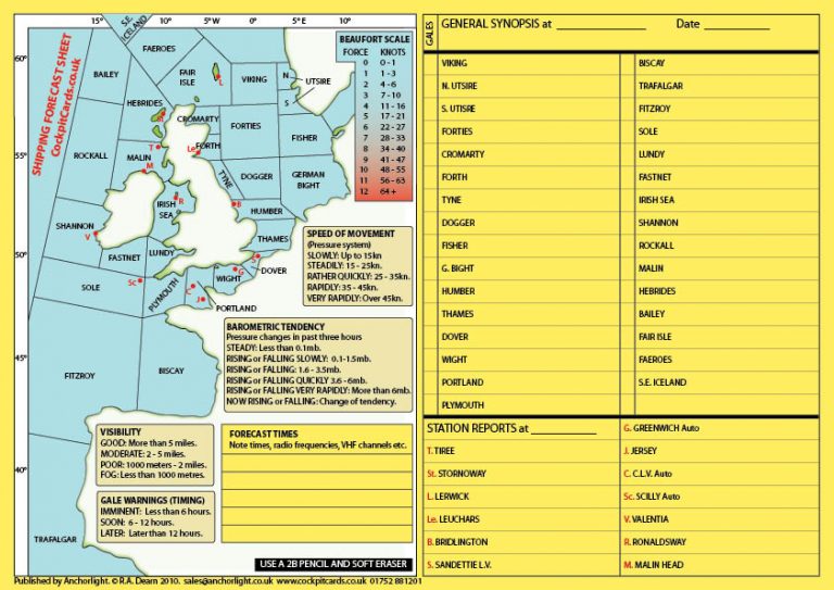 Shipping Forecast Area Sheet Cockpitcards co uk Published By Anchorlight